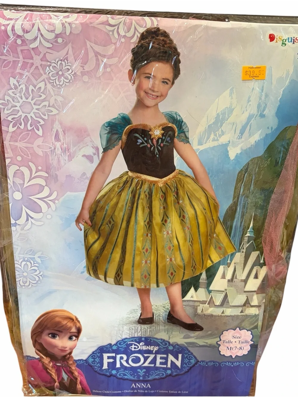 NEW In Package Disney Frozen Anna Children’s Costume size Medium 7-8